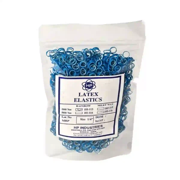 Rainbow Latex Elastics - Blue Color - Blueberry Flavour, Force - 99.2g 1/4" 6.3mm 3.5 Oz