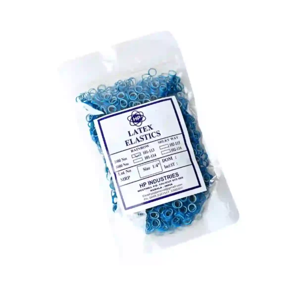 Rainbow Latex Elastics - Blue Color - Blueberry Flavour, Force - 99.2g 1/4" 6.3mm 3.5 Oz