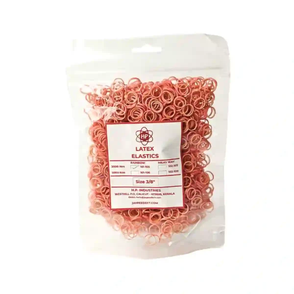 Rainbow Latex Elastics - Pink Color - Bubblegum Flavour Force - 99.22G 3/8&Quot; 9.5Mm 3.5Oz