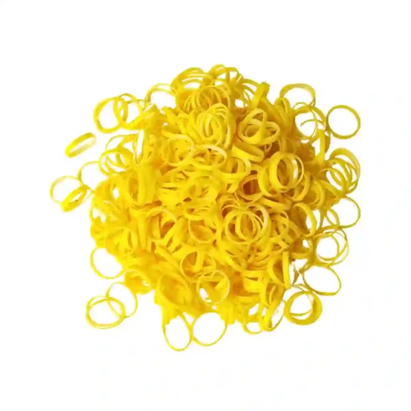 Rainbow Latex Elastics - Yellow Color - Lemon Flavour, Force - 56.69g 5/16" 7.9mm 2 Oz