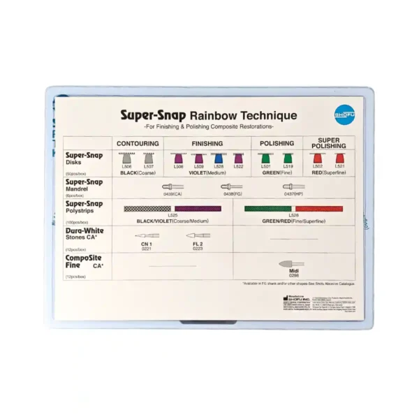 Shofu Super Snap Rainbow Technique Kit For Finishing and Polishing Composite Restoration
