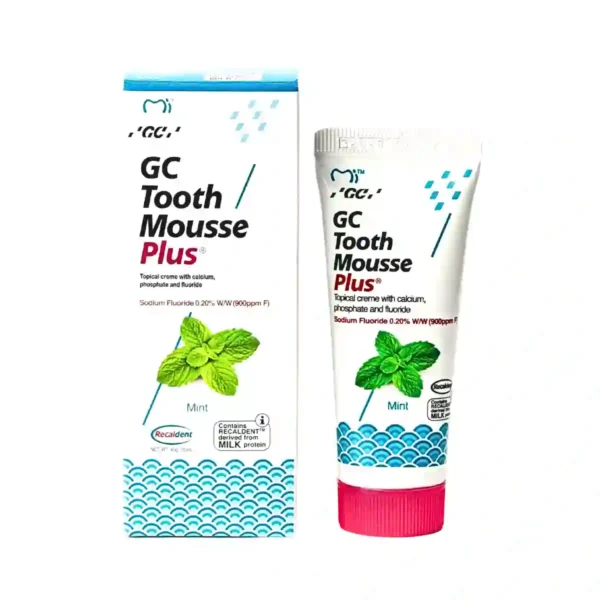 GC Tooth Mousse Plus, Topical Creme with Bioavailable Calcium, Phosphate and Fluoride, Mint Flavour