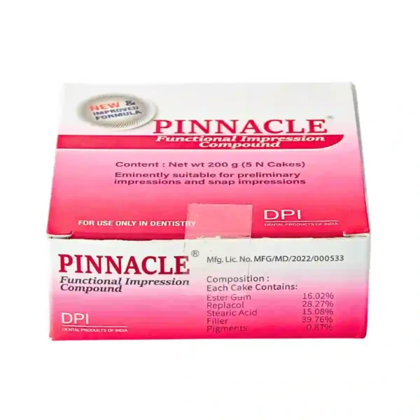 DPI Pinnacle Functional Impression Compound - For Primary Impression of Edentulous Arch
