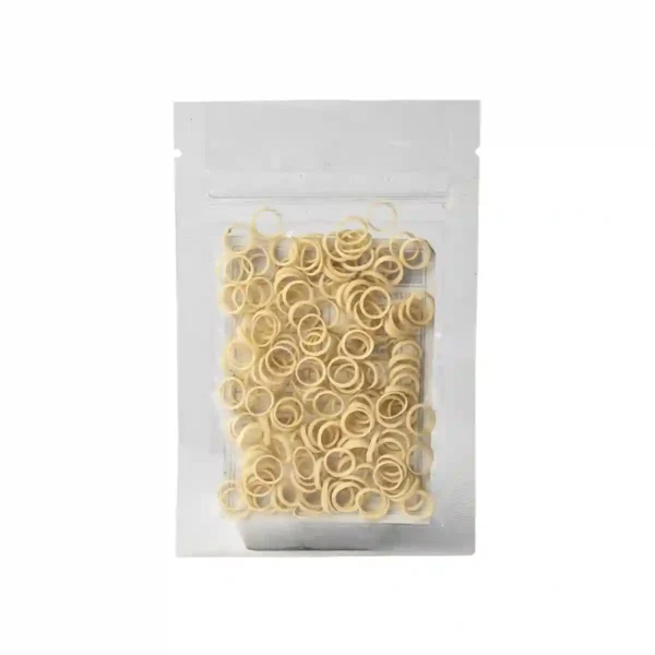 Extra Oral Elastics, Natural Color, 6.4mm (1/4 inch), Pack Of 100