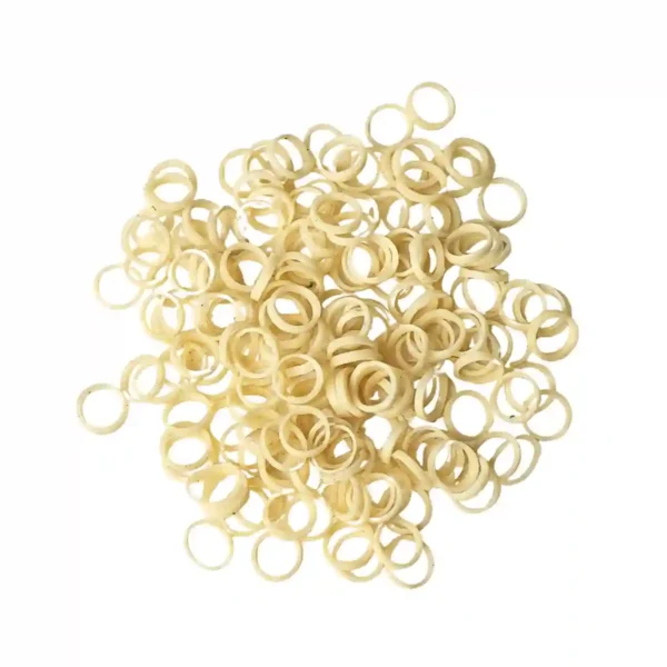 Extra Oral Elastics, Natural Color, 6.4mm (1/4 inch), Pack Of 100
