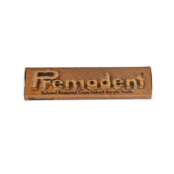Premadent, Solvent Resistant Cross Linked Acrylic Teeth
