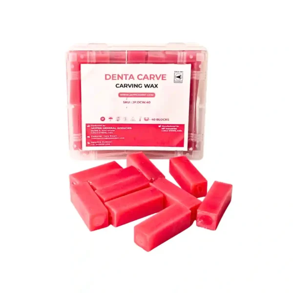 Denta Carve Dental Carving Wax, For Dental Tooth Model, Fox of 40 Blocks, Red