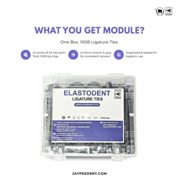 Elastodent Ligature Ties, Orthodontic Latex Free Lig Rings