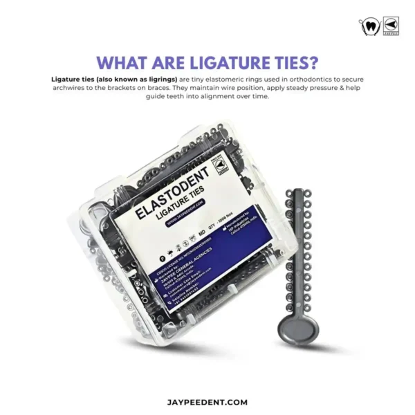 Elastodent Ligature Ties, Orthodontic Latex Free Lig Rings