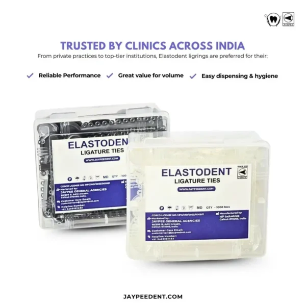 Elastodent Ligature Ties, Orthodontic Latex Free Lig Rings