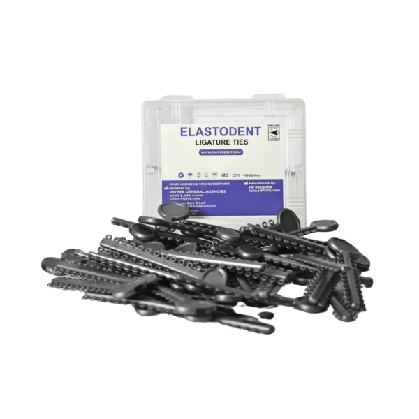 Elastodent Ligature Ties, Orthodontic Latex Free Lig Rings - Grey