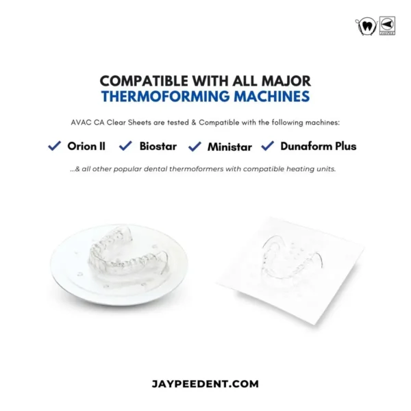 AVAC CA Hard Clear Sheets For Fabrication of Aligners and Retainers
