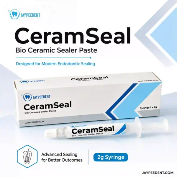 Jaypee Dent CeramSeal Bio Ceramic Sealer Paste, Endodontic Root Canal Sealer for Permanent Obturation, 2g Syringe