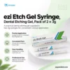 Jaypee Dent Ezi Etch Gel 37% Phosphoric Acid Etchant With 2% Benzalkonium Chloride, Dental Etching Gel For Enamel &Amp; Dentin, 3G And 25G Syringe
