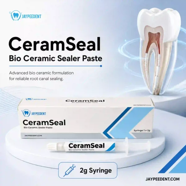 Jaypee Dent CeramSeal Bio Ceramic Sealer Paste, Endodontic Root Canal Sealer for Permanent Obturation, 2g Syringe