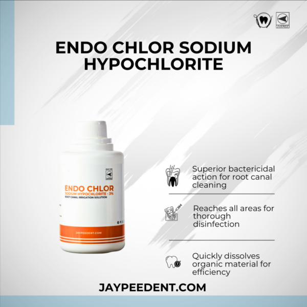 Endo Chlor Sodium Hypochlorite - For The Irrigation And Debridement Of Root Canals During Endodontic Treatment, 250Ml, 500Ml - Image 3