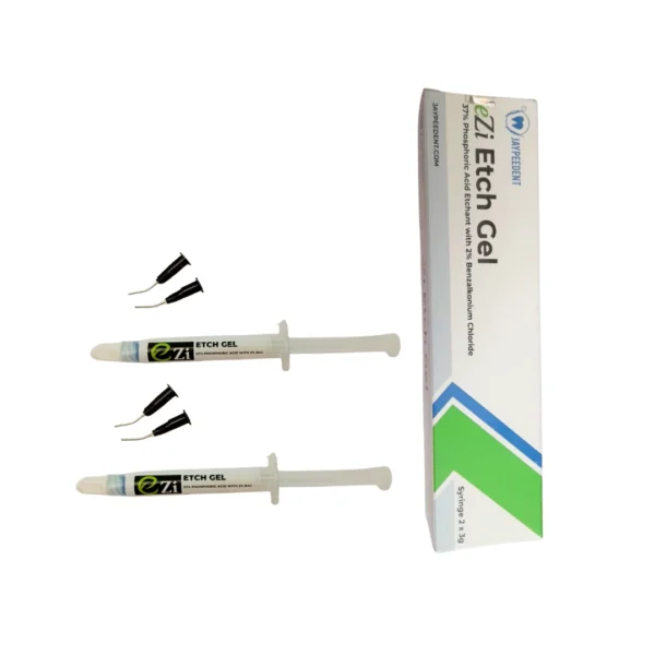 Image of Ezi Etch Gel 37 % Phosphoric Acid With 2% BAC - 3grams, Pack Of 2 Syringe