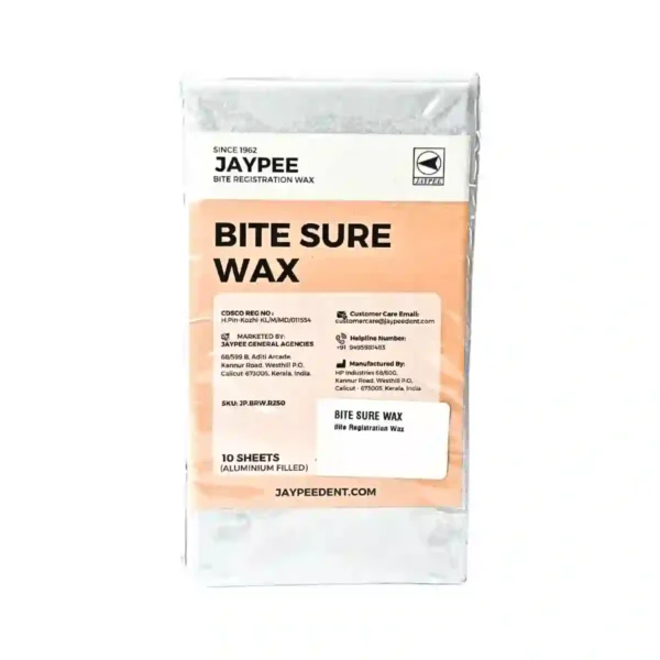 Jaypee Bite Sure Wax - Bite Registration Wax, 10 Sheets