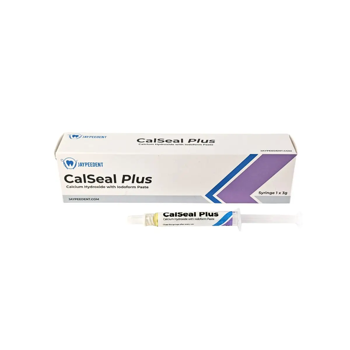 Jaypee Dent Calseal Plus Calcium Hydroxide With Lodoform Paste, 3G Syringe 4 Jaypee Dent Calseal Plus Calcium Hydroxide With Lodoform Paste