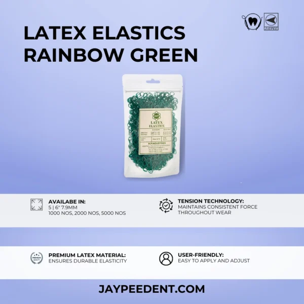 Latex Elastics Rainbow Green