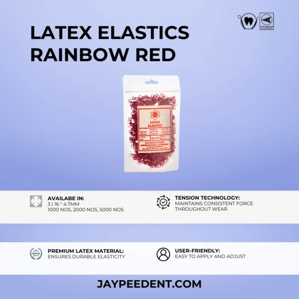 Latex Elastics Rainbow Red