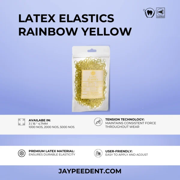 Latex Elastics Rainbow Yellow