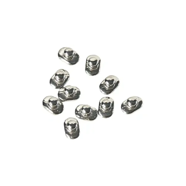 Jaypee Lingual Button, Pack of 10, Metal and Ceramic