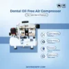 Jaypee Dental Air Compressor, Oil Free, 0.75 Hp Motor, 8 Liter Tank, 8 Kg/Cm Max Pressure (8 Bar), For Dental Clinics, Dental Labs