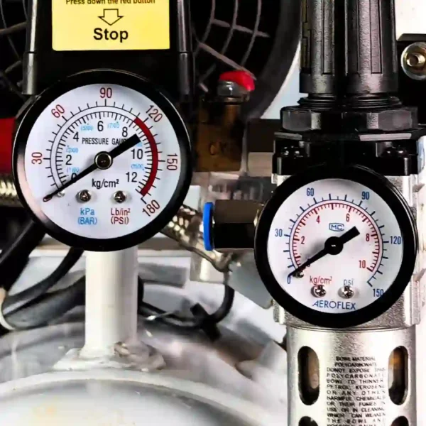 Dental Air Compressor, Oil Free, 1 Hp Motor, 18 Liter Tank, 8 Kg/Cm Max Pressure (8 Bar), For Dental Clinics, Dental Labs