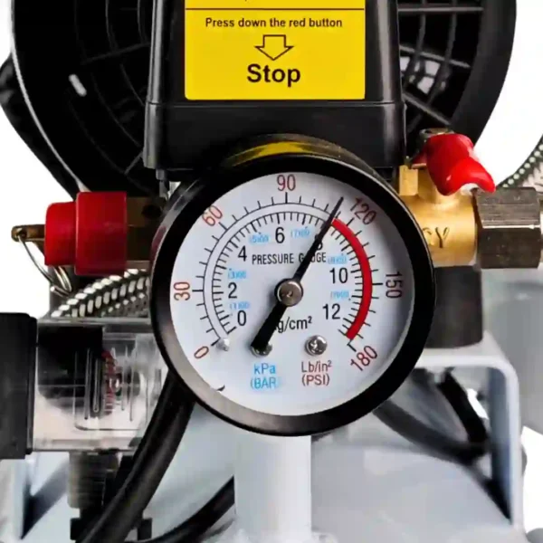 Dental Air Compressor, Oil Free, 0.75 Hp Motor, 8 Liter Tank, 8 Kg/Cm Max Pressure (8 Bar), For Dental Clinics, Dental Labs