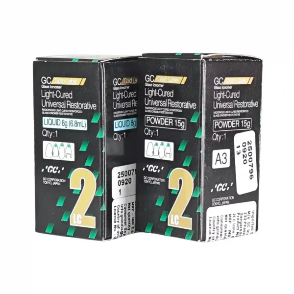 GC Gold Label II, Fuji 2 LC, Light Cured Universal Restorative, Glass Ionomer Cement