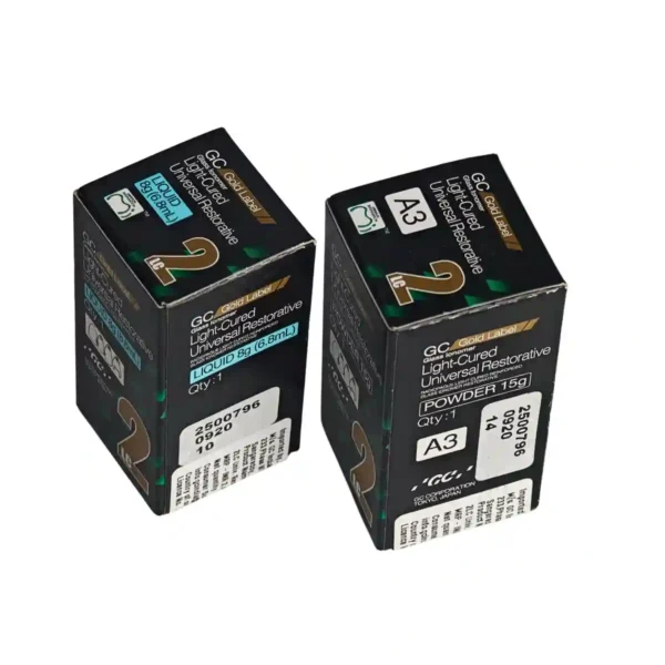 GC Gold Label II, Fuji 2 LC, Light Cured Universal Restorative, Glass Ionomer Cement