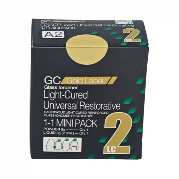 GC Gold Label II, Fuji 2 LC, Light Cured Universal Restorative, Glass Ionomer Cement