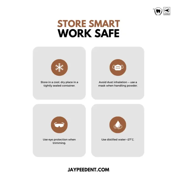 Safety And Storage Guidelines For Kalabhai Ultrarock Die Stone Class Iv, For C&Amp;B Master Model, Inlays And Onlays, 3 Kg