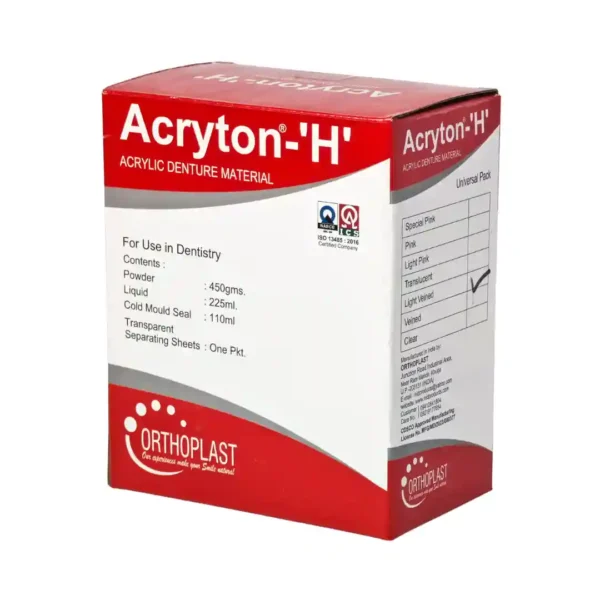Nid Orthoplast Acryton H Acrylic Denture Material, Light Veined Shade