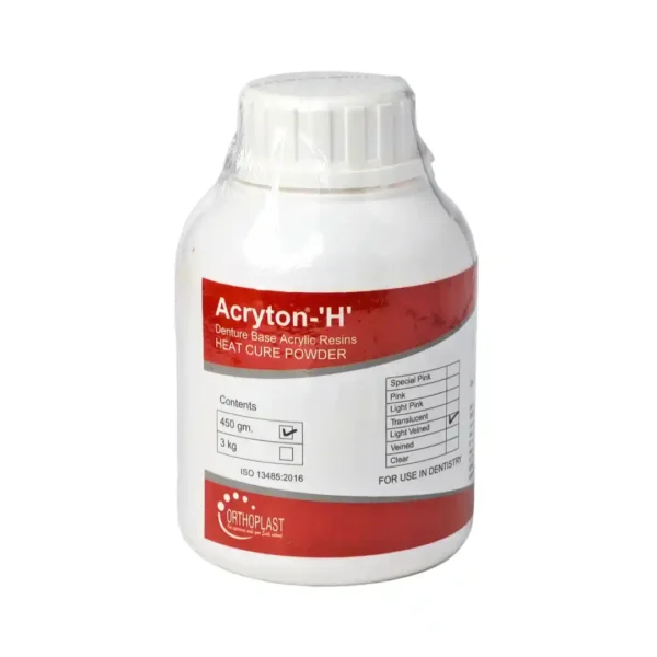 Nid Orthoplast Acryton-H Heat Cure Powder Denture Based Acrylic Resins 450 G