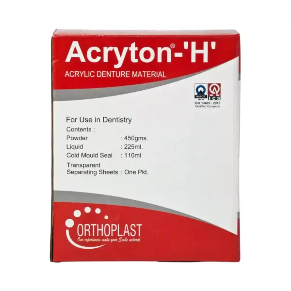 Nid Orthoplast Acryton H Acrylic Denture Material, Light Veined Shade