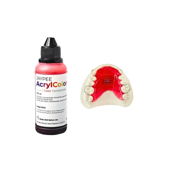 Jaypee AcrylColor - Acrylic Color Concentrate 100ml, Dark Orange Crimson Red