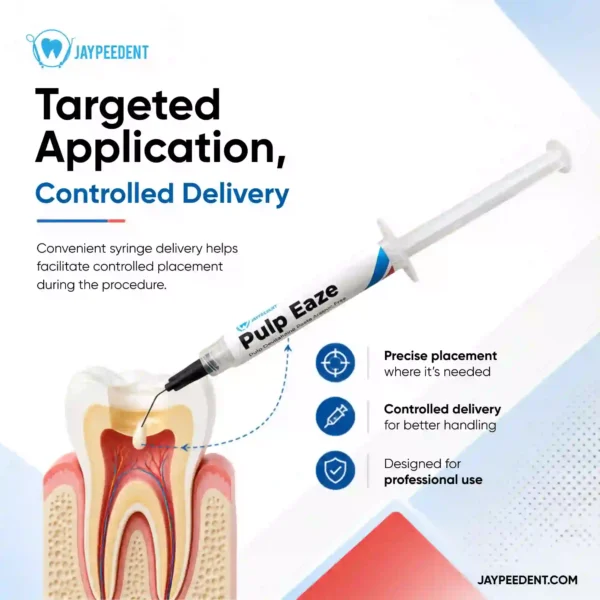 Jaypee Dent Pulp Eaze Arsenic-Free Pulp Devitalizing Paste, Endodontic Dental Pulp Treatment Material, 3g Syringe