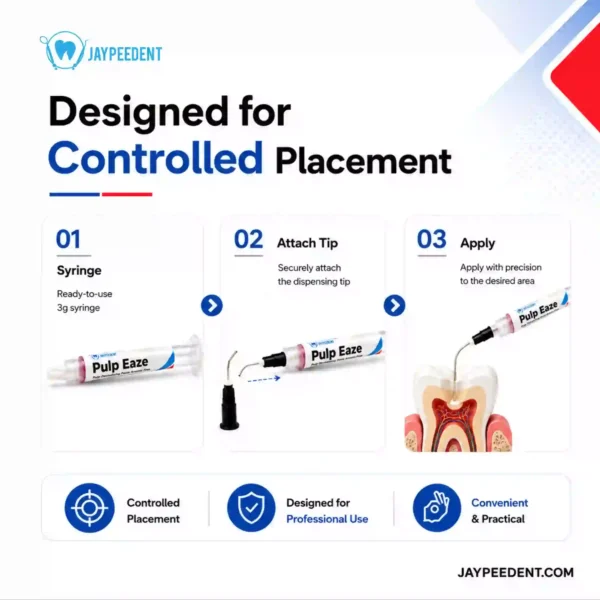 Jaypee Dent Pulp Eaze Arsenic-Free Pulp Devitalizing Paste, Endodontic Dental Pulp Treatment Material, 3g Syringe