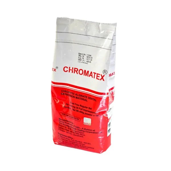 DPI Chromatex, Chromatic Alginate Dental Impression Material, Dust Free Regular Set For Making 30 Full Impressions