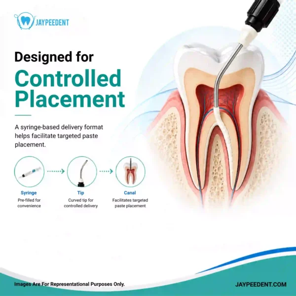 Jaypee Dent CalSeal Calcium Hydroxide with Barium Sulphate Paste, Endodontic Root Canal Dressing Material, 1 x 3g Syringe