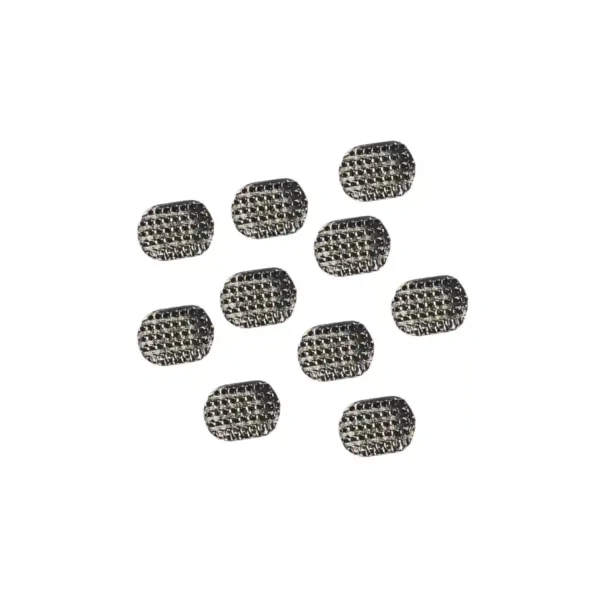 Jaypee Lingual Button, Pack of 10, Metal and Ceramic