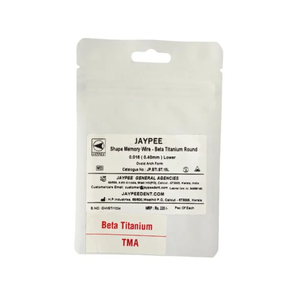 Jaypee Shape Memory Wire Beta Titanium Round, Rectangle