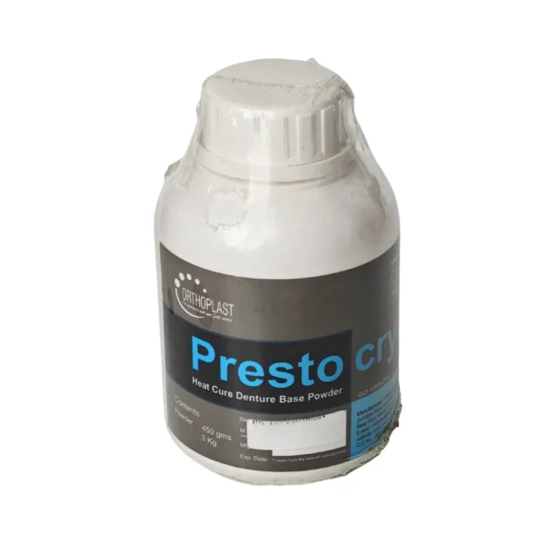 NID Orthoplast Prestocryl, Heat Cure Denture Base Powder, 450g Powder