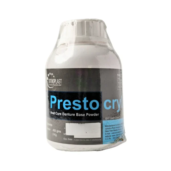 NID Orthoplast Prestocryl, Heat Cure Denture Base Powder, 450g Powder