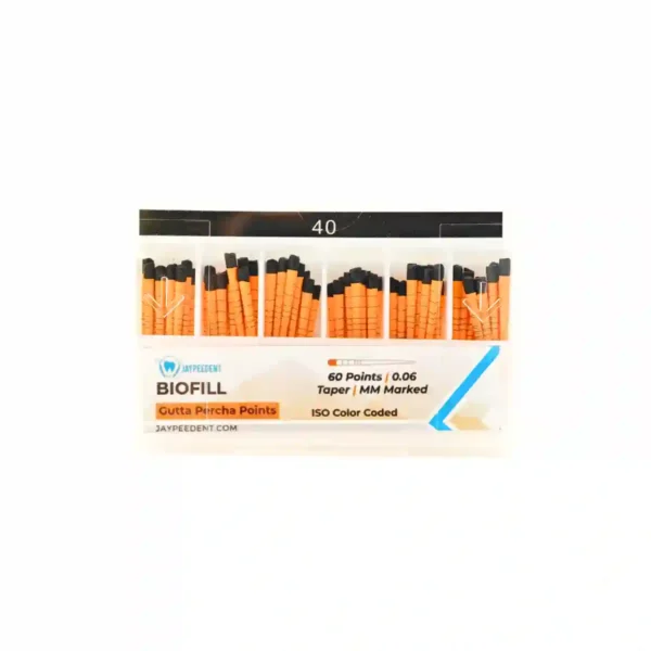 Japee Biofill Gutta Percha Points, 0.06 Taper, mm Marked, ISO Color Coded