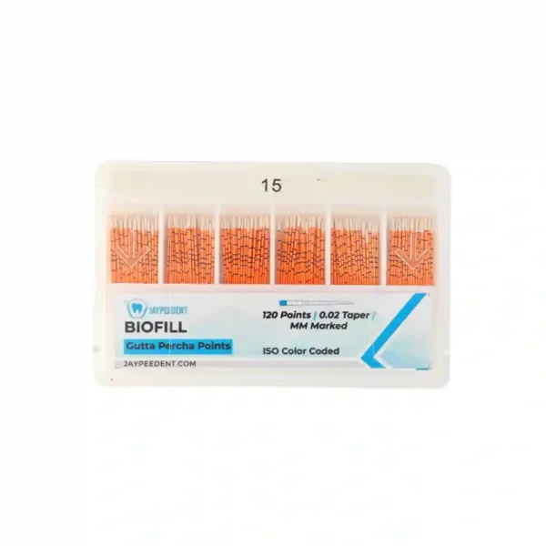 Jaypee Biofill Gutta Percha Points, 0.02 Taper,mm Marked, ISO Color Coded