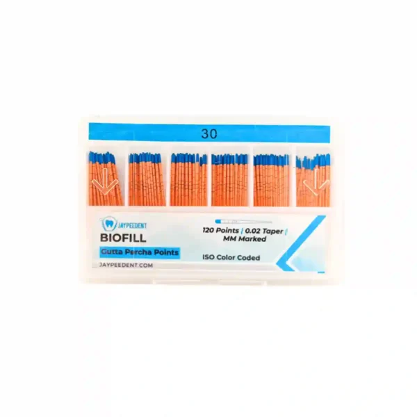 Jaypee Biofill Gutta Percha Points, 0.02 Taper,mm Marked, ISO Color Coded