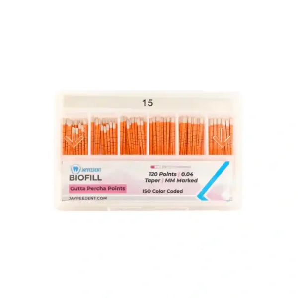 Jaypee Biofill Gutta Percha Points, 0.04 Taper, mm Marked, ISO Color Coded